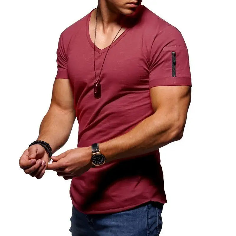 Men's V-Neck Casual T-Shirt – Timeless V-Neck Design for Minimalist Menswear