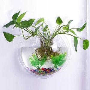 Elevate your home decor with this sleek and transparent wall-mounted fish tank, a perfect hanging aquarium display that saves space while adding elegance. Crafted as a designer fish tank, this hanging fish bowl offers both style and durability, transforming your walls into stunning aquatic showcases. Ideal for fish enthusiasts, these hanging fish tanks blend functionality and aesthetics seamlessly.