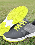 Stylish and lightweight waterproof golf shoes for men featuring a spikeless, high-traction sole and breathable design.