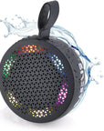 RISEBASS Water Resistant Bluetooth Shower Speaker, Handsfree Portable Speakerphone Control Buttons with LED Light, True Wireless Stereo for Bathroom, Kitchen, Hiking, Kayak, Beach, Gifts