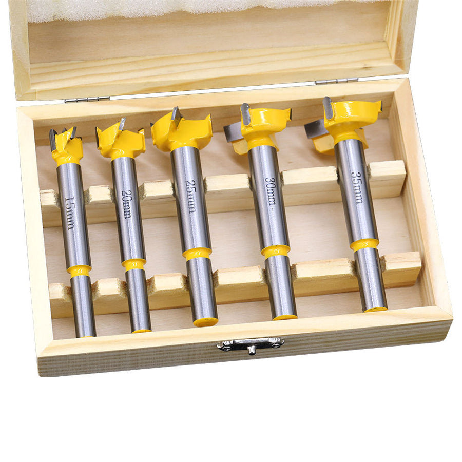 Wood hole drill bit, wood hole opener, and hole opener for precise and clean drilling in wood, plastic, and gypsum board for woodworking and DIY projects.