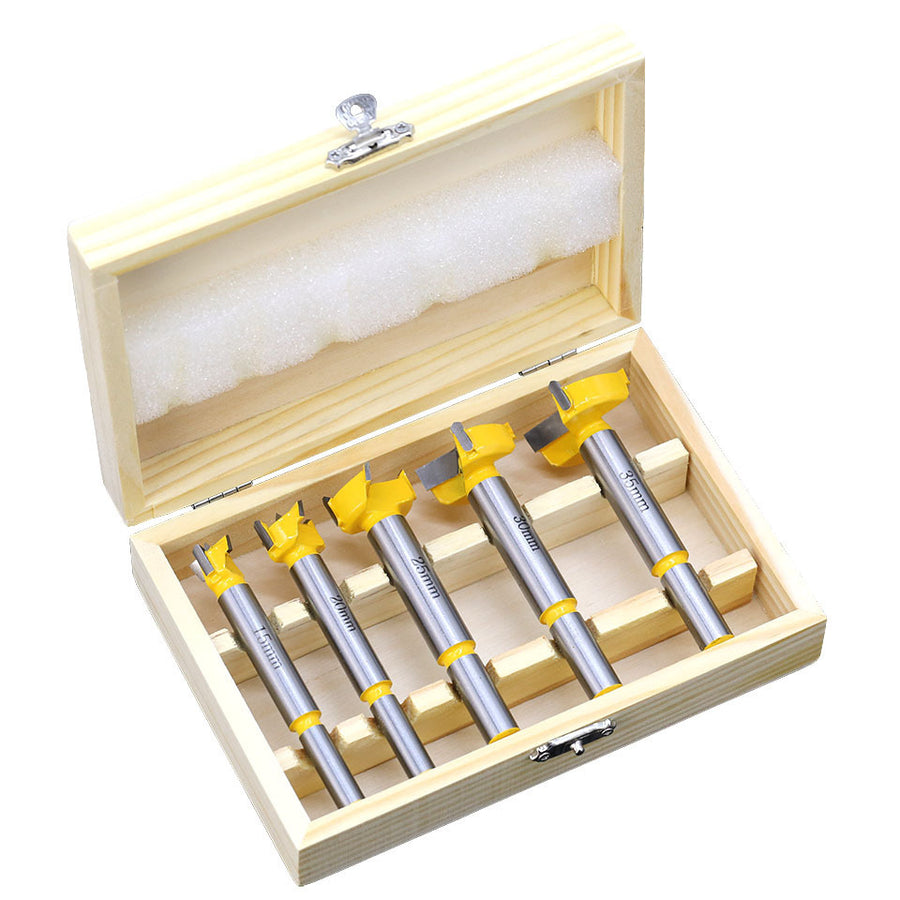 Wood hole drill bit, wood hole opener, and hole opener for precise and clean drilling in wood, plastic, and gypsum board for woodworking and DIY projects.