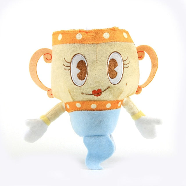 Cuphead merchandise Collectible plushies Video game plush dolls Cuphead characters Cartoon plush toys Mugman plushies Cute game character dolls Cuphead fan merchandise Stuffed Cuphead figures Animated plush collectibles