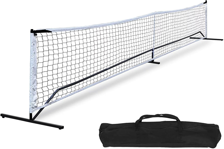 22FT Portable Pickle Ball Net Soccer Tennis Net Game Set System with Metal Frame Stand and Carrying Bag