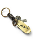 Women's Fashion Vintage Handwoven Leather Keychain