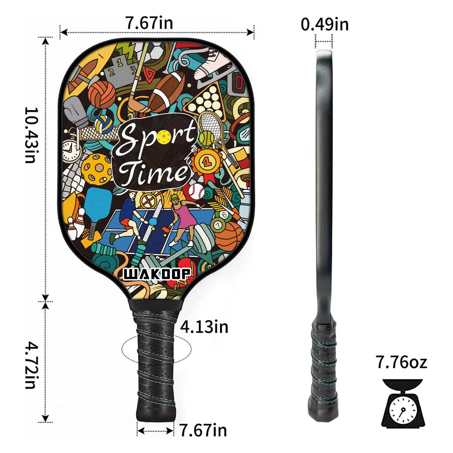 Pickleball Paddle - USAPA Approved Graphite Carbon Fiber Racquet Polypropylene Honeycomb Core Pickle Ball Paddle