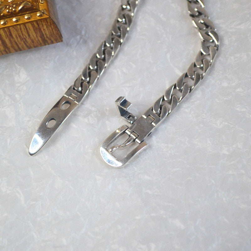 Women's 925 Sterling Silver Chain Belt Bracelet