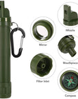 1Pcs Portable Water Purifiers Outdoor Survival Filter Camping Hiking Emergency Elements