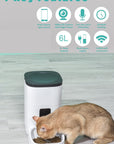 Pet Feeder,6L Automatic Pet Feeder for Cats and Dogs,1080P Camera, Voice with App Control