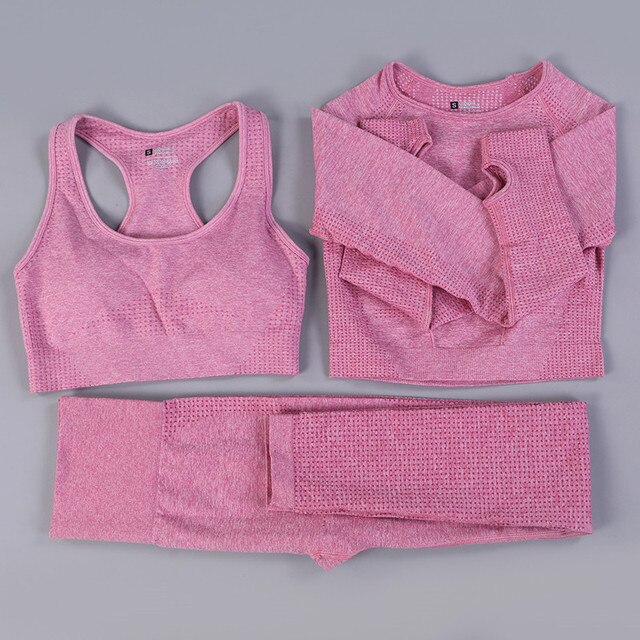 2/3 piezas de ropa deportiva de entrenamiento para mujer sin costuras