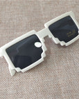 Mosaic Cosplay Sunglasses - Retro & Artistic Anime Glasses with Bold Frames