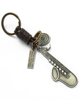 Women's Fashion Vintage Handwoven Leather Keychain