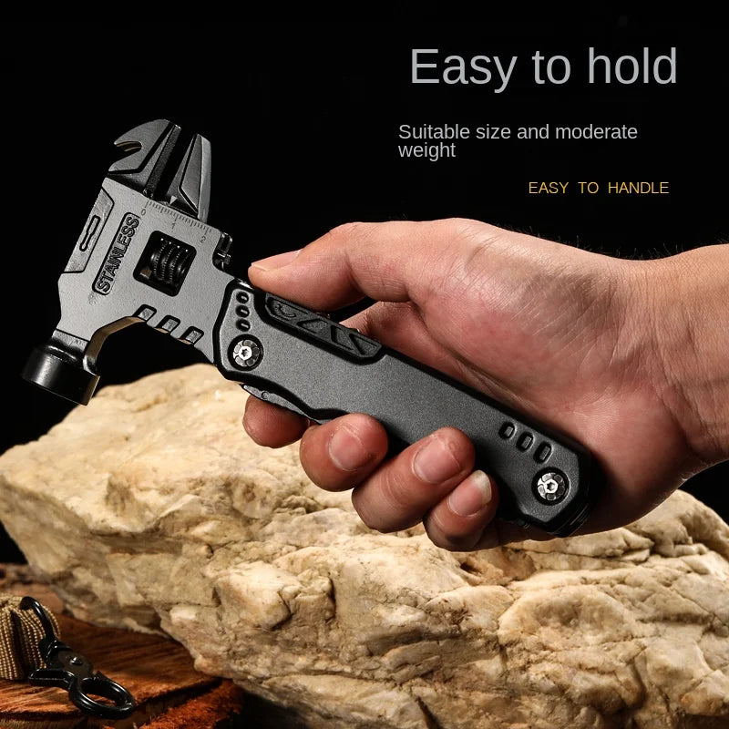 Multifunctional Pliers Multitool Claw Hammer Stainless Steel Tool with Nylon Sheath for Outdoor Survival Camping Hunting Hiking