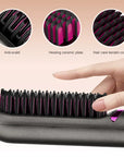 Wireless Hair Straightener Brush Fast Heated Straightener Brush Third Gear Adjustable Hair Curler Portable Heating Comb