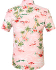 Hawaiian Shirt for Men Flamingo Short Sleeve Casual Button down Shirts Summer Beach Shirt