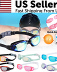 Clear Comfortable Swimming Goggles UV- Anti-Fog Swim Glasses Mirror Adult & Kids