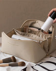 Large-Capacity Leather Cosmetic Bag