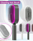 Self Cleaning Hair Brush For Women One-key Cleaning Hair Loss Airbag Massage Scalp Comb Anti-Static Hairbrush