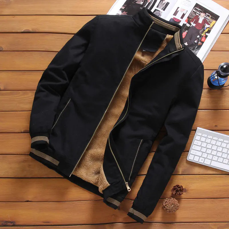  The perfect black bomber jacket men’s style, offering a sleek look and great comfort.