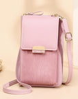 PU Leather Ladies Wallet Crossbody Bag