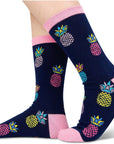 Pineapple Gifts Hawaiian Gifts, IVF Gifts Women Fertility Gifts, Funny Pineapple Socks Fruit Socks Black