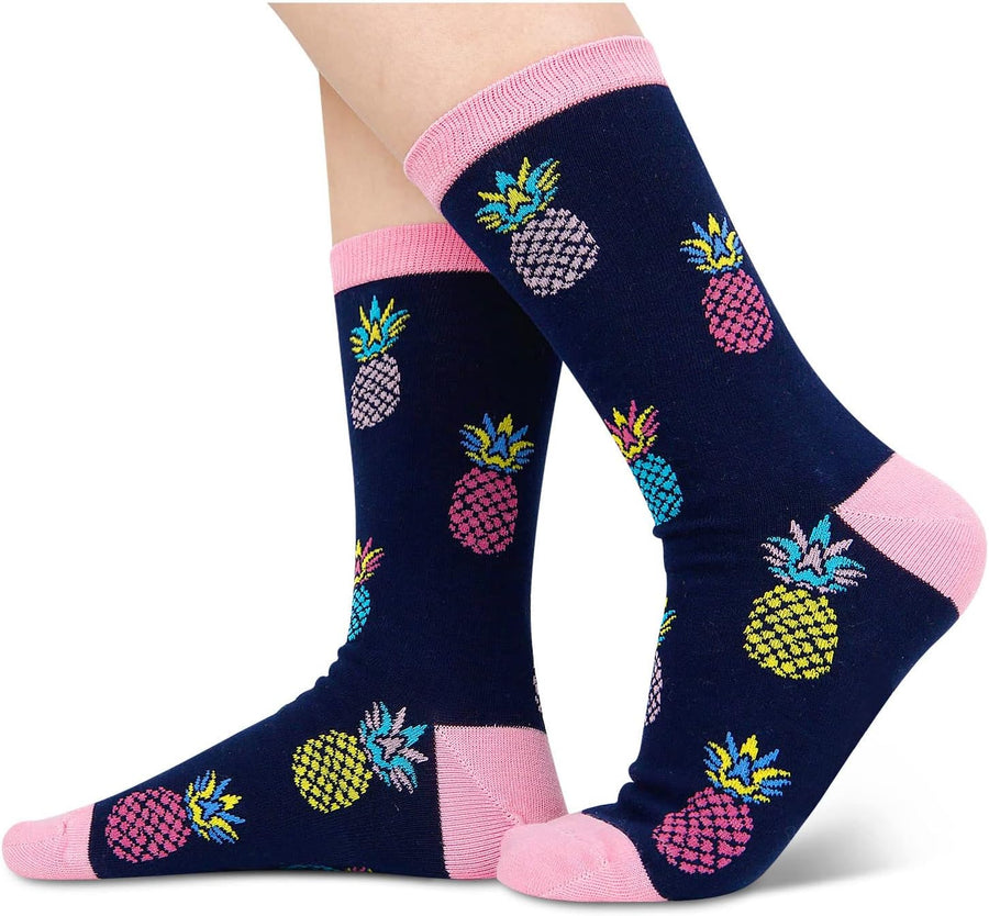 Pineapple Gifts Hawaiian Gifts, IVF Gifts Women Fertility Gifts, Funny Pineapple Socks Fruit Socks Black