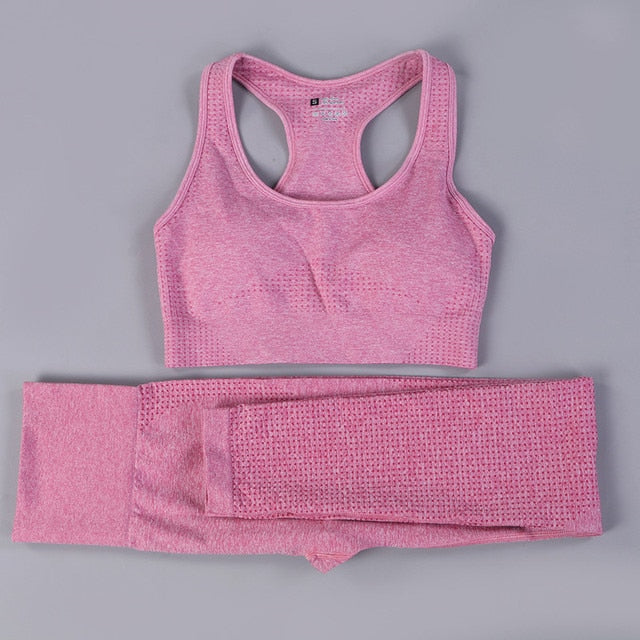 2/3 piezas de ropa deportiva de entrenamiento para mujer sin costuras