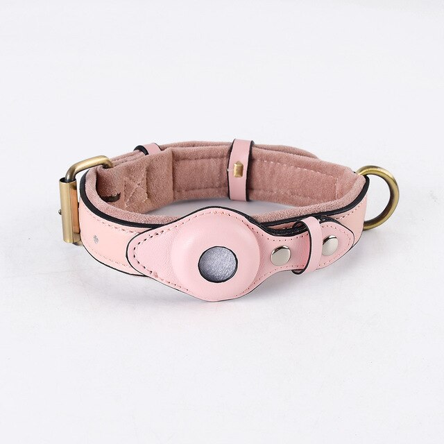 Leather Anti-Lost Dog Collar