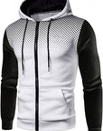 Mens Hoodies,Men'S Fashion Polka Dot Athletic Hoodies Full-Zip Sports Hooded Sweatshirt Long Sleeve Mens Pullover Tops