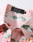 Hawaiian Shirt for Men Flamingo Short Sleeve Casual Button down Shirts Summer Beach Shirt