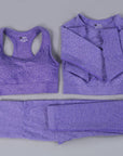 2/3 piezas de ropa deportiva de entrenamiento para mujer sin costuras