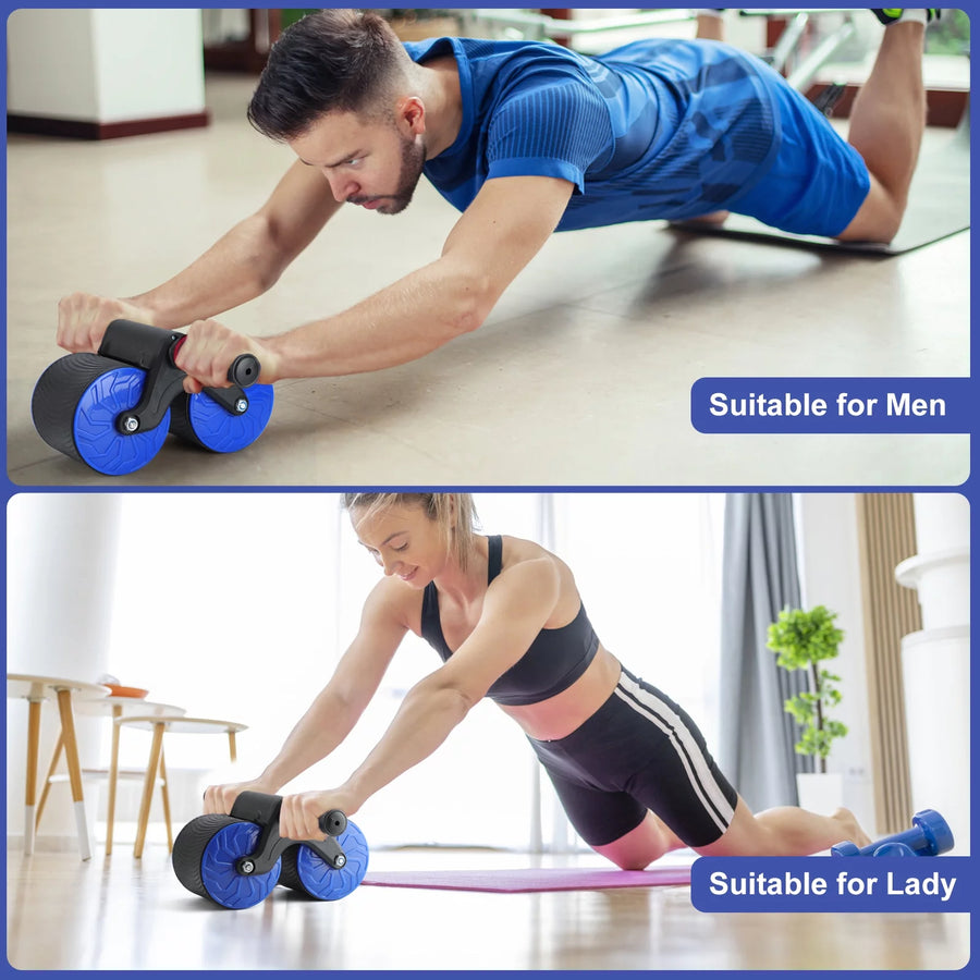 Ultimate Ab Roller Wheel - Automatic Rebound for Core Strength & Muscle Building at Home - Perfect for All Fitness Levels!