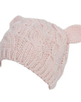 Hand Made 3D Cute Knitted Cat Ear Beanie For Winter