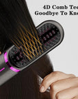 Wireless Hair Straightener Brush Fast Heated Straightener Brush Third Gear Adjustable Hair Curler Portable Heating Comb