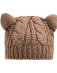 Hand Made 3D Cute Knitted Cat Ear Beanie For Winter