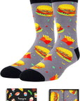 Funny Donut Gifts Pickle Burger Gifts for Men, Donut Pickle Burger Socks