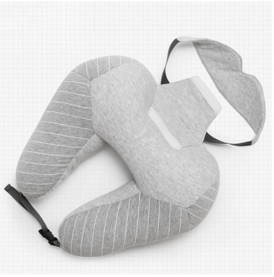 ravel pillow with eye mask Neck pillow and eye mask set Travel neck cushion with eye shade Memory foam travel pillow Sleep mask and pillow combo Portable travel pillow and eye cover Neck support pillow with eye mask Travel comfort set Neck rest and eye shade bundle Adjustable travel pillow and mask