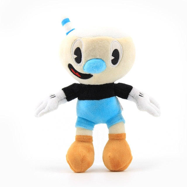 Cuphead merchandise Collectible plushies Video game plush dolls Cuphead characters Cartoon plush toys Mugman plushies Cute game character dolls Cuphead fan merchandise Stuffed Cuphead figures Animated plush collectibles