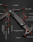 Multifunctional Pliers Multitool Claw Hammer Stainless Steel Tool with Nylon Sheath for Outdoor Survival Camping Hunting Hiking