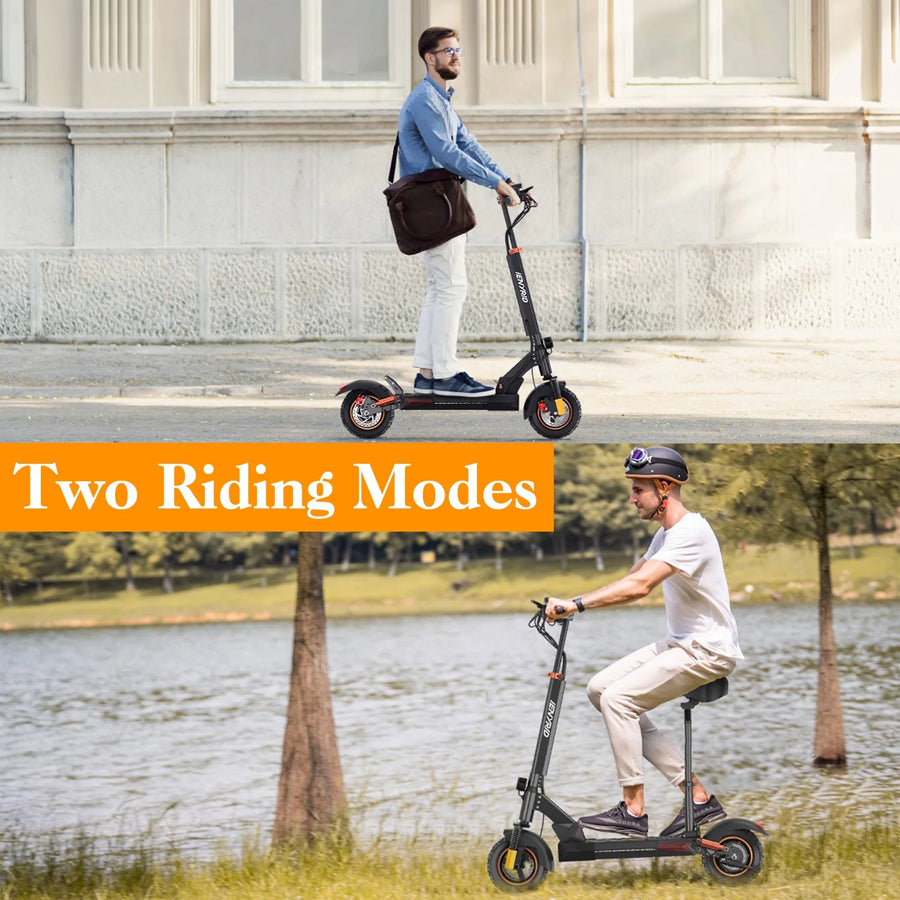 Electric Scooter for Adults with Seat, 800W 16Ah Adult Electric Commute Scooter, 3 Speeds Kids Electric Skateboard E-Scooter Bikes, up to 28Mph & 32Miles Range