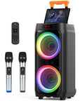 Large Karaoke Machine for Adult, Home Karaoke System with 2 Karaoke Microphones