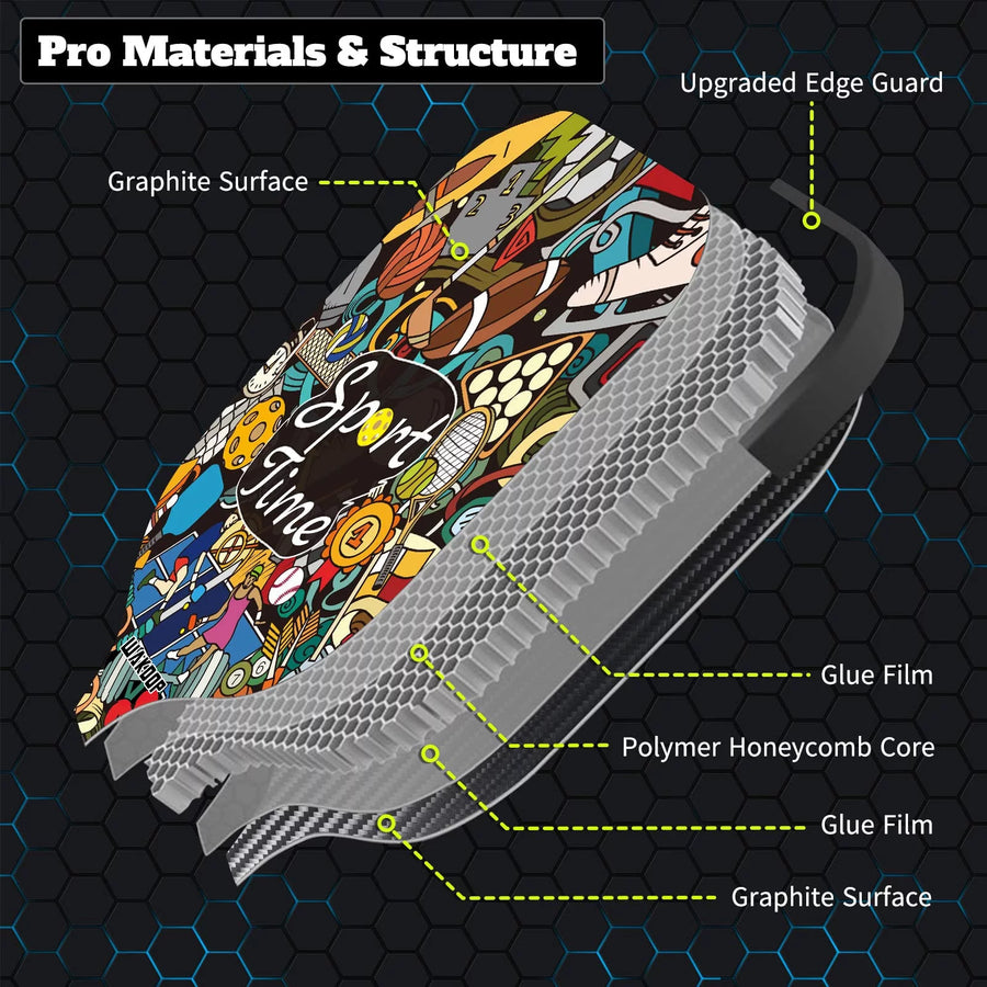 Pickleball Paddle - USAPA Approved Graphite Carbon Fiber Racquet Polypropylene Honeycomb Core Pickle Ball Paddle