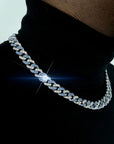 Gold Cuban Link Chain for Men, Iced Out Bling Necklace