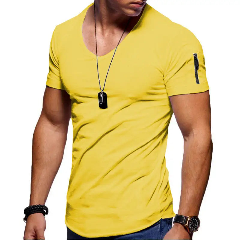 Men's V-Neck Casual T-Shirt – Timeless V-Neck Design for Minimalist Menswear