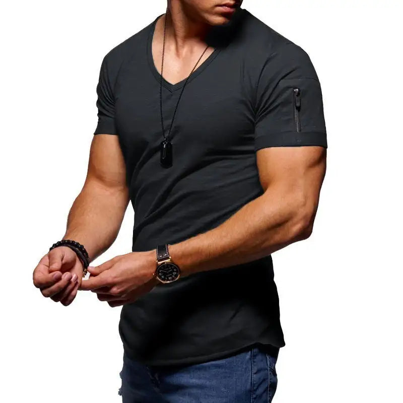 Men's V-Neck Casual T-Shirt – Timeless V-Neck Design for Minimalist Menswear