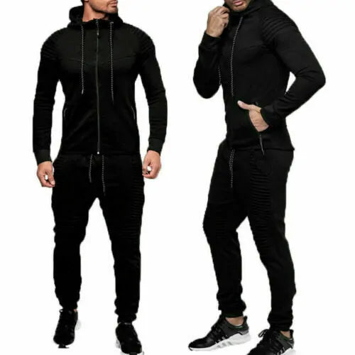 Men's Winter Tracksuit in Slim Fit with Joggers and Tech Fabric Material