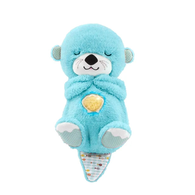 Breathing otter plush toy Lifelike otter stuffed animal Cuddly otter toy with breathing motion Adorable otter plushie Soft otter plush toy Cute animal plush with breathing feature Realistic otter stuffed toy Whimsical otter cuddle buddy Otter plush for children Gift-worthy otter toy