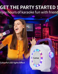 Karaoke Machine for Kids - Bluetooth Speaker with 2 Microphone - Portable Kids Karaoke Machine for Girls and Boys