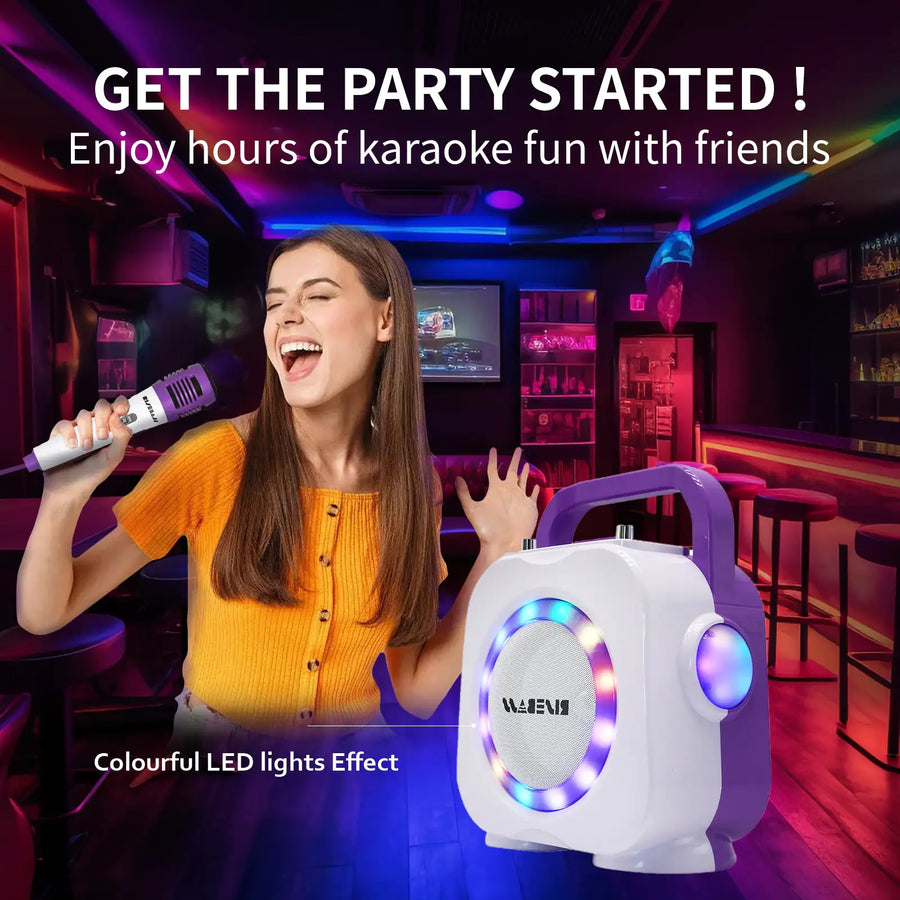 Karaoke Machine for Kids - Bluetooth Speaker with 2 Microphone - Portable Kids Karaoke Machine for Girls and Boys