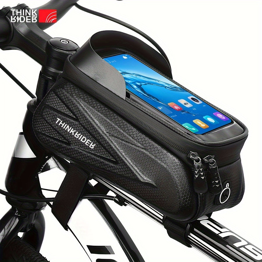 2L ThinkRider Bike Bag  Handlebar Bags with Waterproof Phone Case Holder and 7 Inches Touchscreen  Durable Cycling Accessories for Mountain and Road Bikes